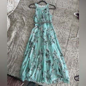 Tommy Hilfiger Floral Maxi Dress - Light Blue and Gray